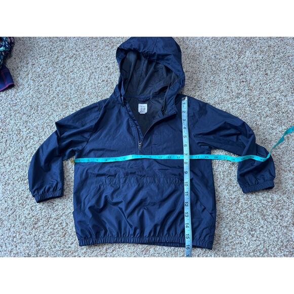 BABY GAP Boys Navy Blue Lightweight hooded Windbreaker jacket, size 4 - Picture 3 of 11